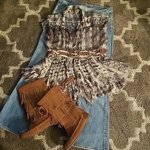 FREE PEOPLE sheer blouse